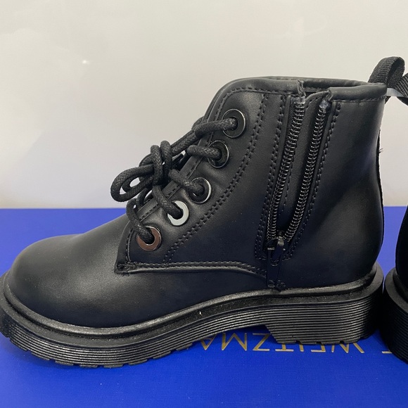 Steve Madden Girls Black Lace Up Booties Size 13m - Picture 4 of 7